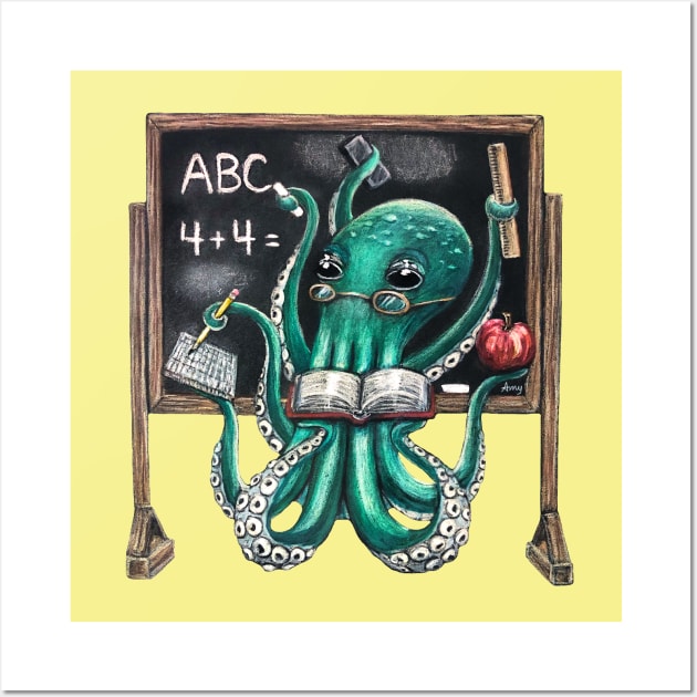 "OctoEducator" - OctoKick collection Wall Art by GardenPartyArt